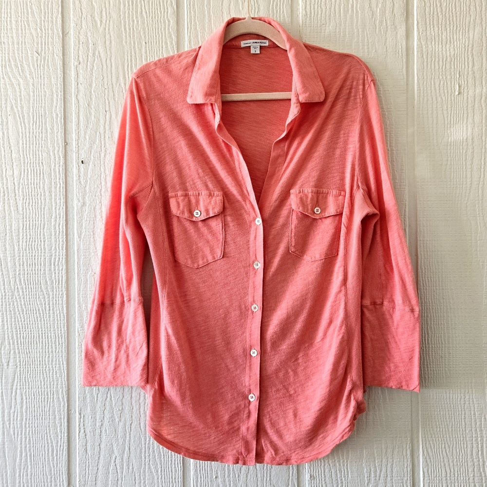 Women's Pink Button-Up Shirt